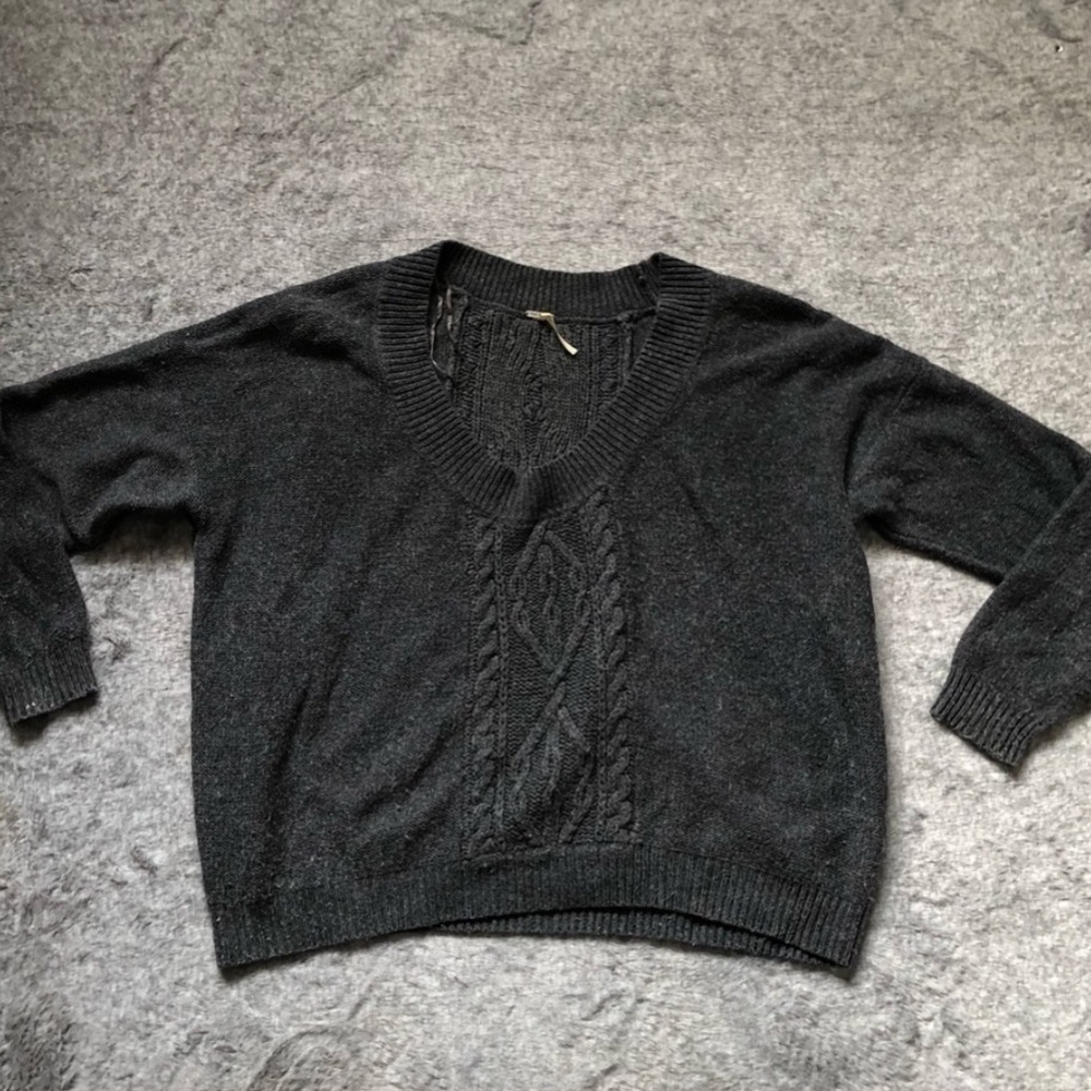 Free People grey knitted sweater